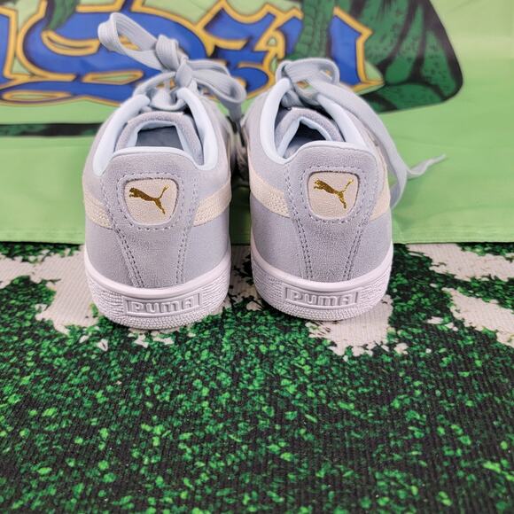 PUMA Suede Classic XXI Womens Sz 7.5 Icy Blue/White 38141085 - Picture 4 of 10